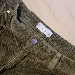 MNG Olive green corduroys